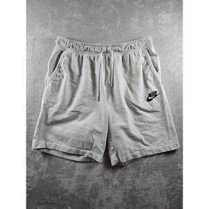 Nike Sportswear Sweat Shorts Mens XL Off White Fleece Gym Athleisure 885925-100